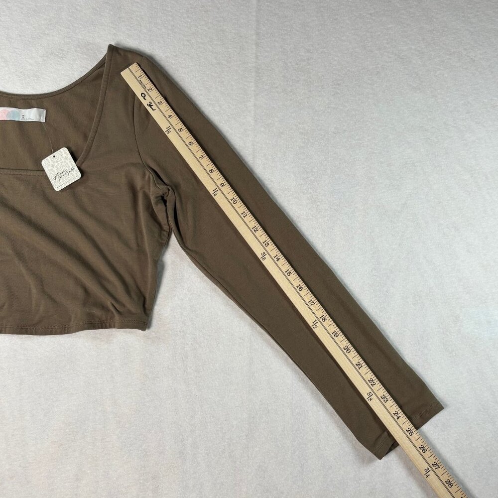 Free People Beach Easy To Love Crop Top in Brown Womens Size XL - Picture 7 of 8